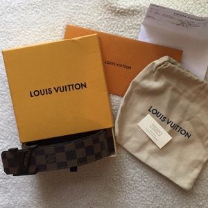 Louis Vuitton Ebene Damier Belt